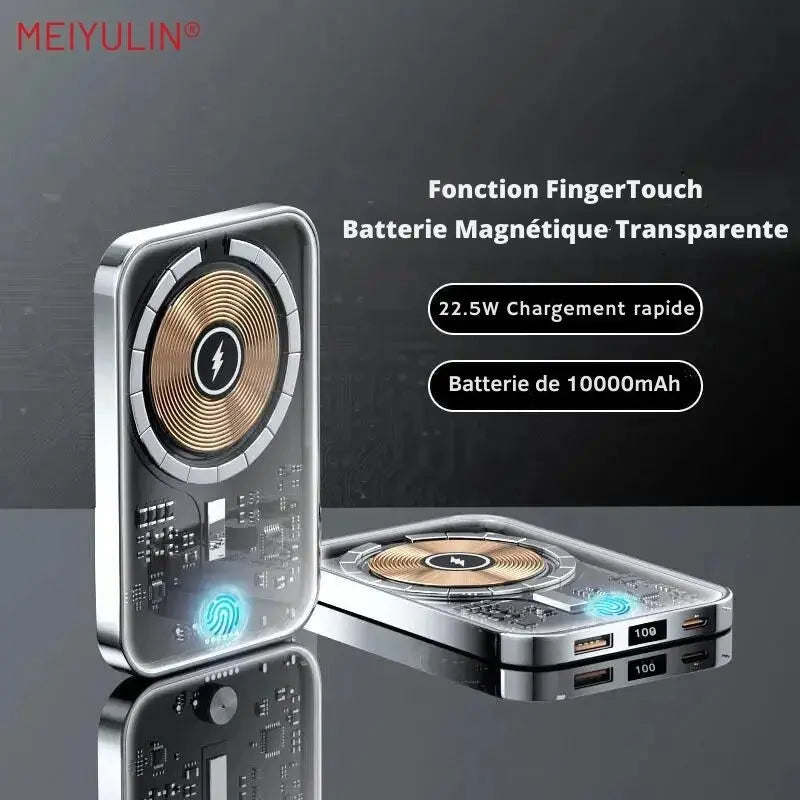 Batterie Externe Magnétique - Meiyulin Transparent : Design Innovant et Performance | GoSilv Gaming