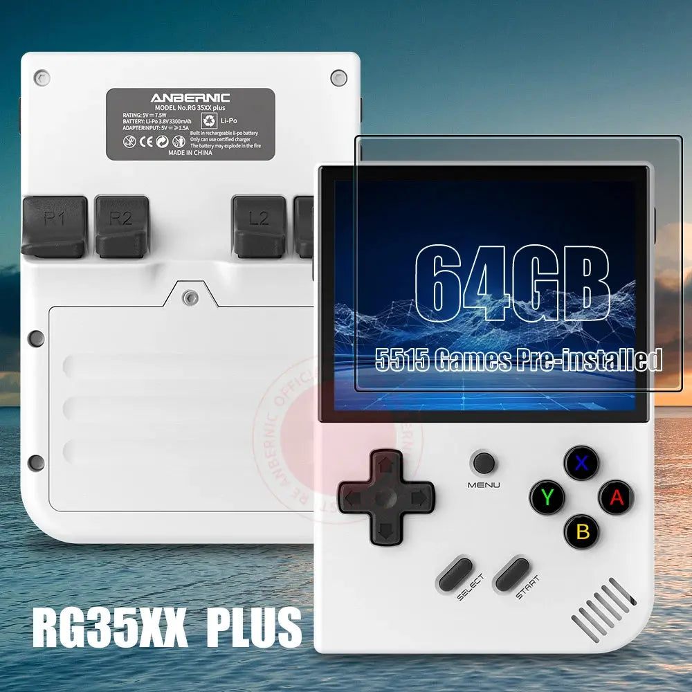 Console Portable Retrogaming - ANBERNIC RG35XX PLUS - Blanche