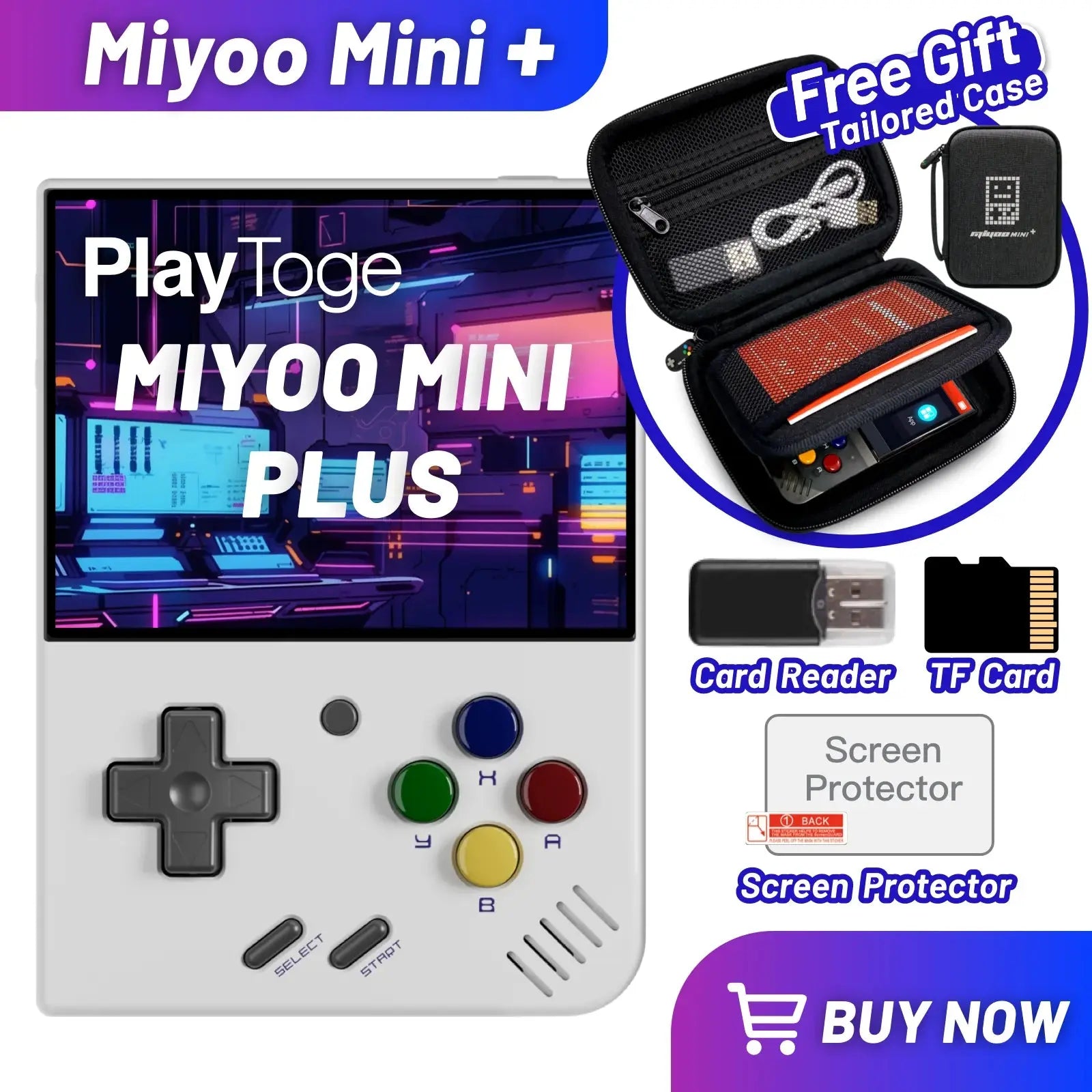 Console Portable Retrogaming - Miyoo Mini Plus - Blanche