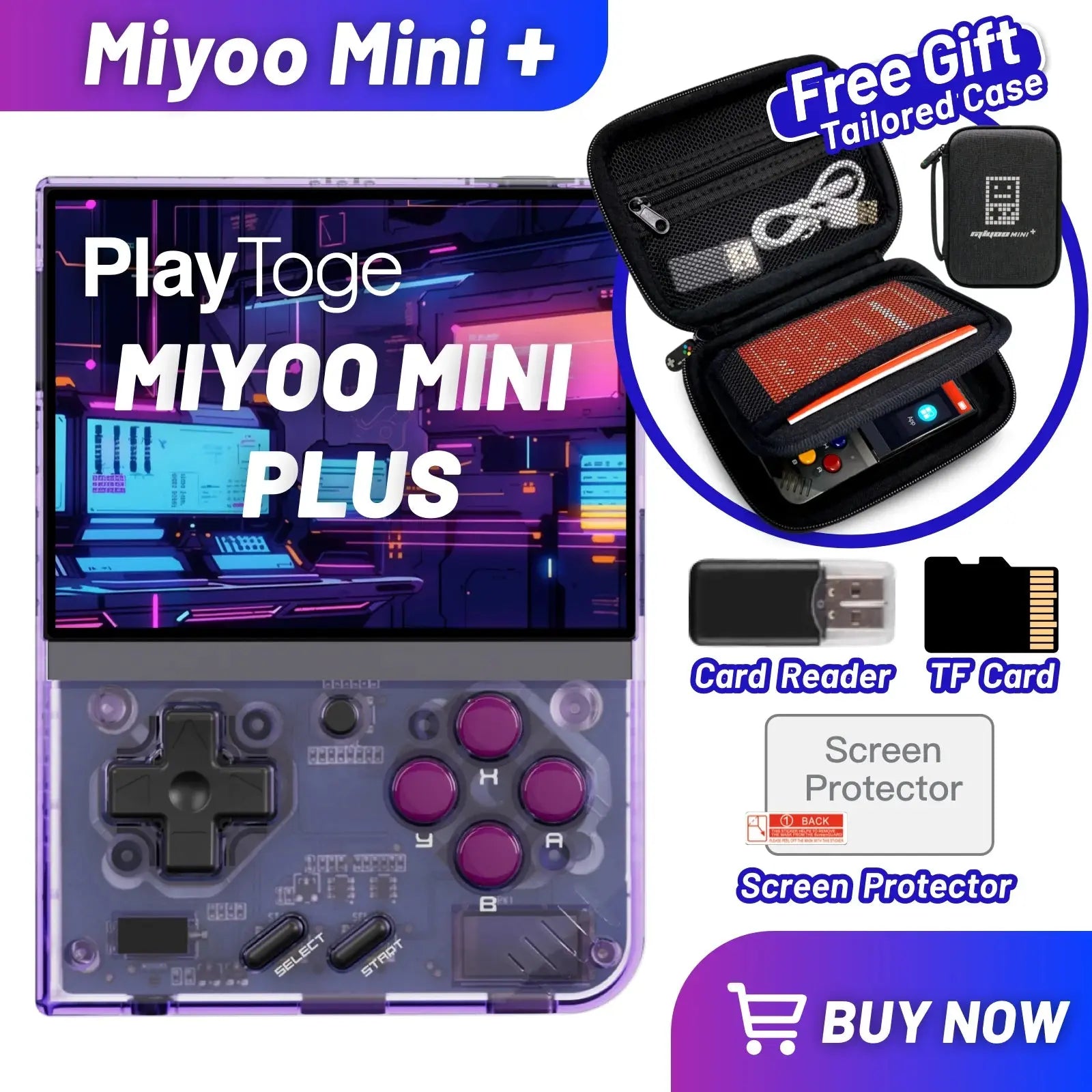 Console Portable Retrogaming - Miyoo Mini Plus - Violette