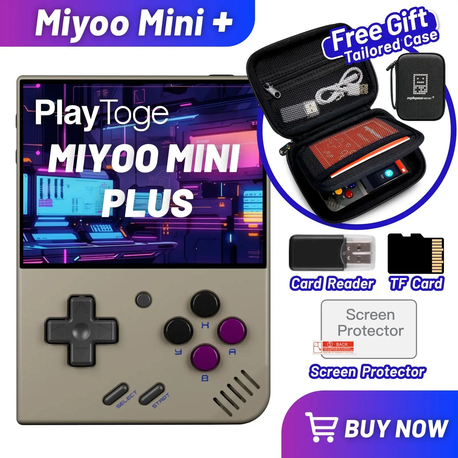 Console Portable Retrogaming - Miyoo Mini Plus - Grise