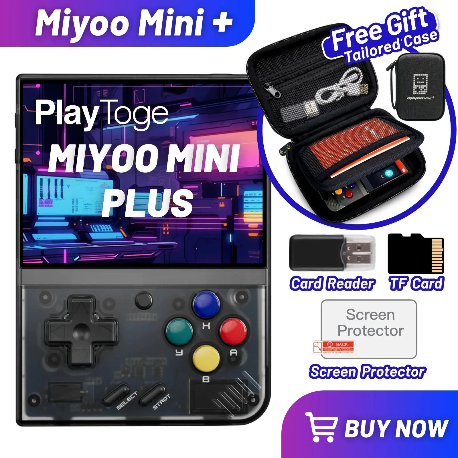 Console Portable Retrogaming - Miyoo Mini Plus - Noire