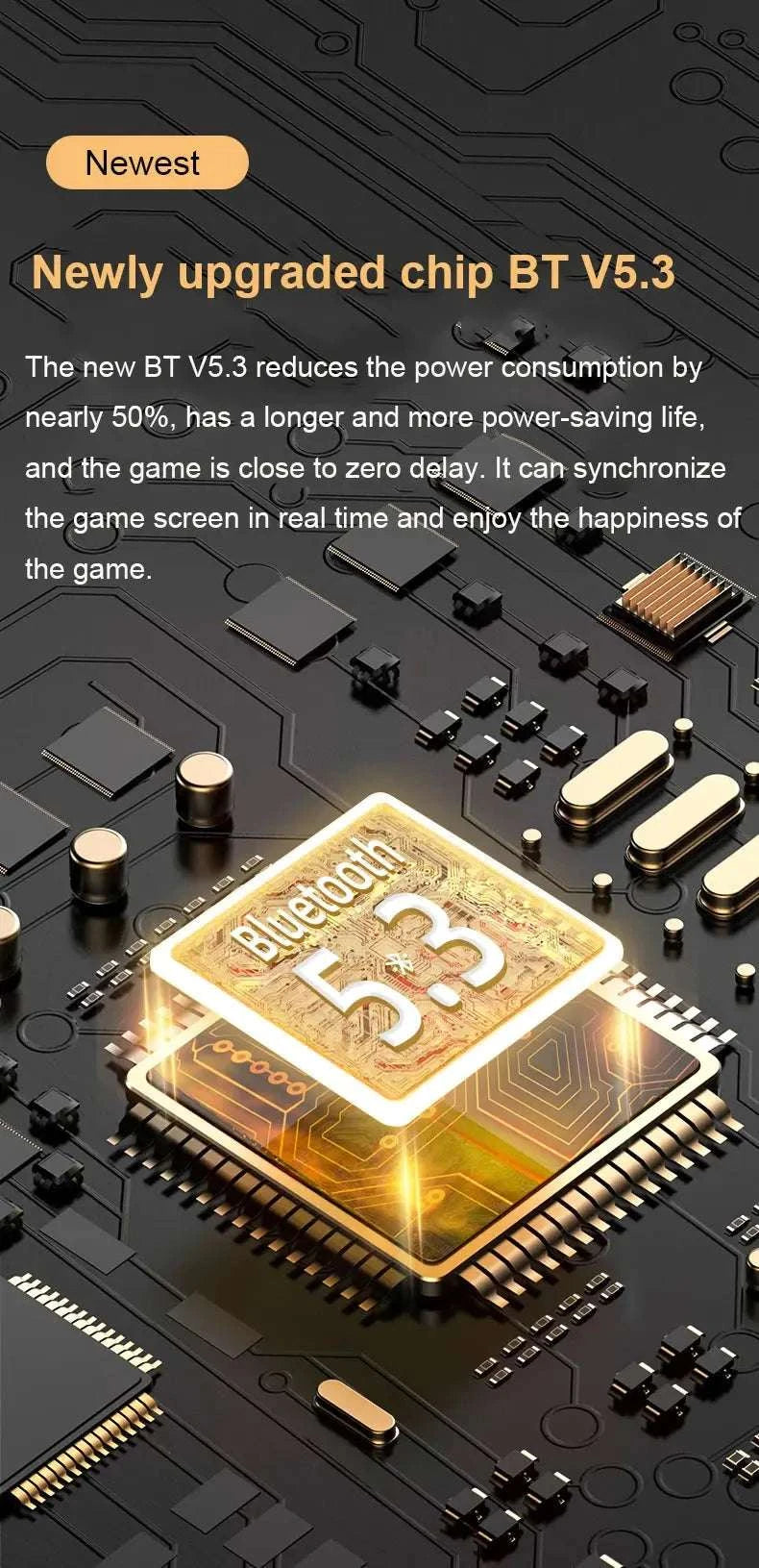 Écouteurs Gaming K89 noirs mat avec son 3D immersif, micro HD et faible latence pour gamers mobiles