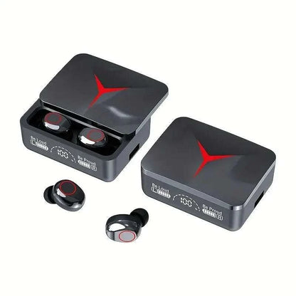 Ecouteurs Gaming M90 noirs Bluetooth V5.1 avec ANC, double mode, autonomie longue, commandes tactiles et résistance IPX4