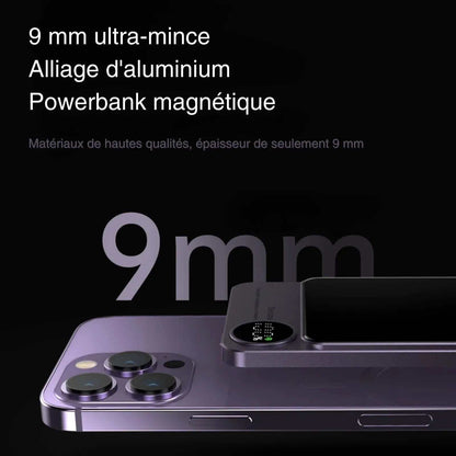 Magnetic Powerbank Doppler with digital LED display and 2-in-1 wireless and wired charging options