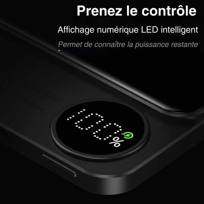 Magnetic Powerbank Doppler with LED display, 10000mAh and 20000mAh capacity, smart safety, and 2-in-1 wired and wireless charging features