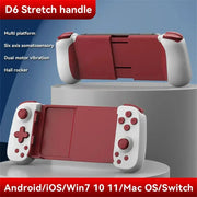 Manette pour Téléphone - Mounchain D6 White & Red : Vivez une Expérience de Jeu Mobile Réinventée - GoSilv Gaming