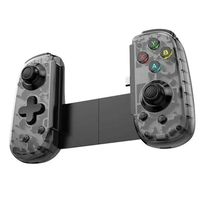 Manette de jeu D6Mini Stretchable noire pliable avec joystick à effet Hall et connecteur Type-C.