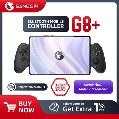 Manette de jeu Bluetooth GameSir G8 Galileo G8 Plus compatible Nintendo Switch, PC, iOS et Android avec joystick effet Hall