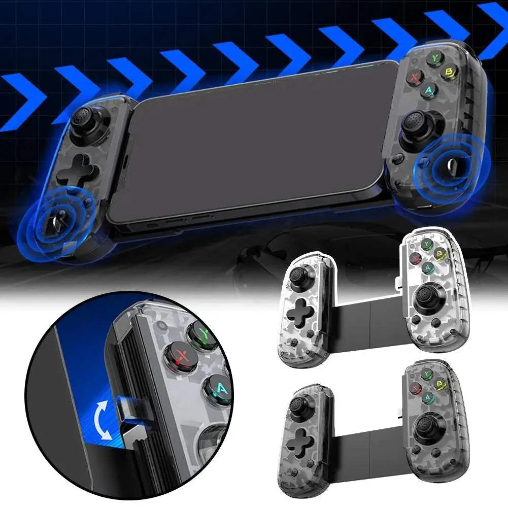 Manette de jeu D6Mini étirable noire avec joystick Hall et port Type-C pliable