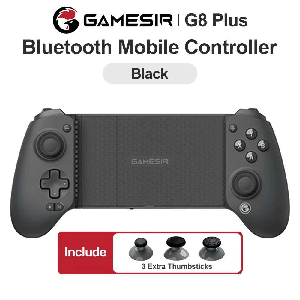 Manette de jeu GameSir G8 Plus compatible iOS, Android, Nintendo Switch et PC avec connectivité Bluetooth et design ergonomique.