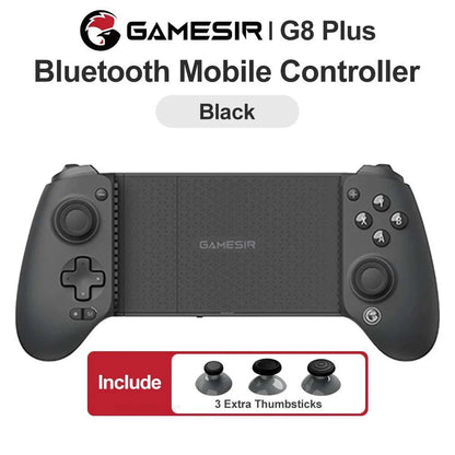 Manette de jeu GameSir G8 Plus compatible iOS, Android, Nintendo Switch et PC avec connectivité Bluetooth et design ergonomique.