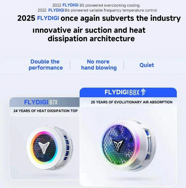 Refroidisseur Flydigi B8X / B9X — magnétique RGB