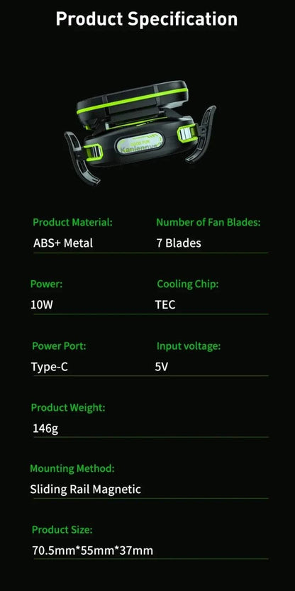 Refroidisseur JS85 — sans fil, batterie 3000 mAh