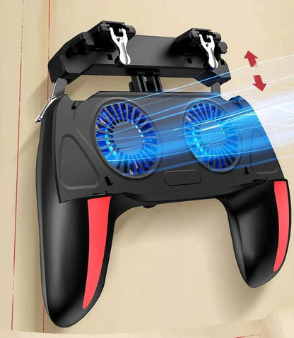 Manette de jeu portable H10 avec grip et ventilateurs de refroidissement USB pour mobile