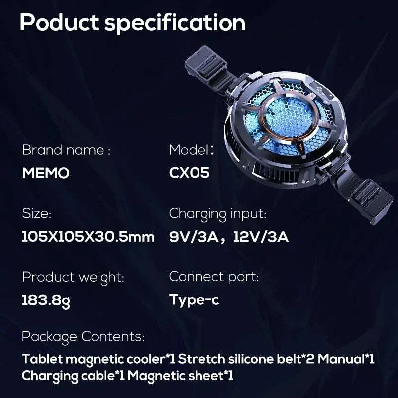 Refroidisseur magnétique 30W CX05 — iPad & tablette