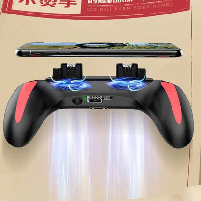 Manette de jeu H10 Gaming Handheld Grip avec joystick, refroidisseur USB et batterie 5000mAh pour téléphone Android